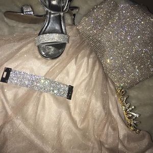 Elegant dress bundle (Dress, shoes, tiara)